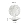 Plato hondo texturizado plisado de 9 pulgadas, blanco
