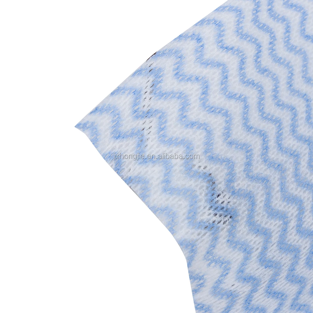 Perforated Wavy Pattern Spunlace Non Woven Fabric For Kitchen Rag Rolls