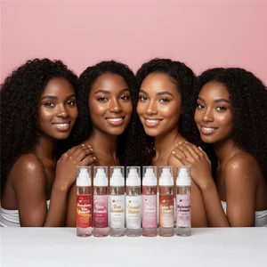 All Natural Brightening Skin Care Set Vegan Skincare Strawberry Scent Body Mist logo with Great Price Low Price