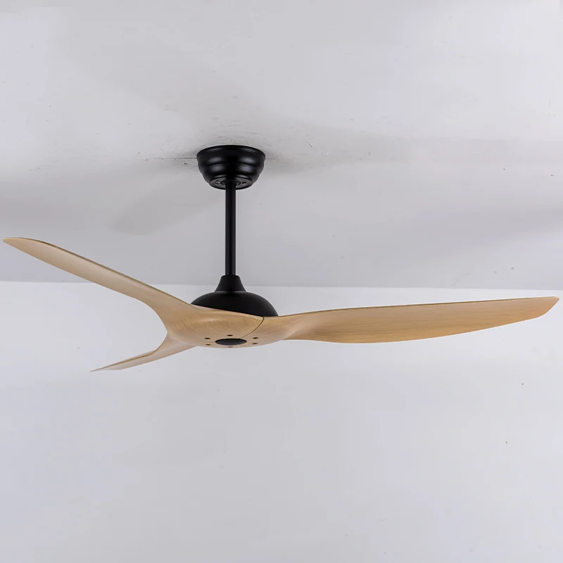Nordic Simple Style DC Motor Remote Control 52 Inch Decorative Ceiling Fan Without Light Plastic Blades