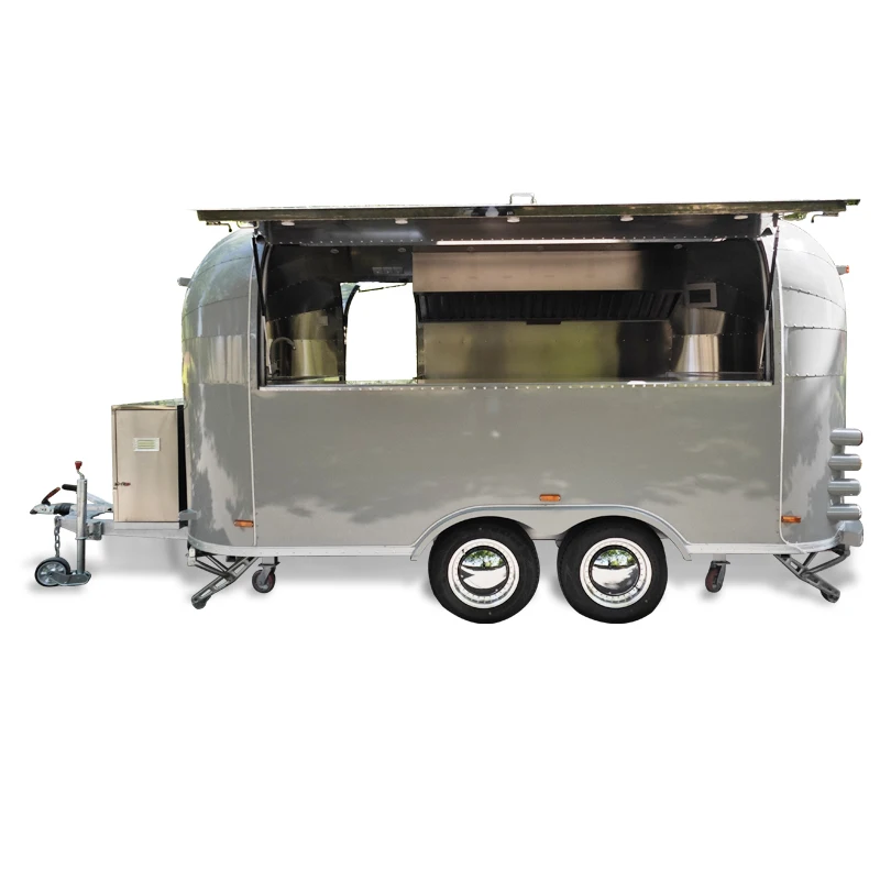 MAICHE Chinese Manufacturer Stainless Steel Customized Mobile Food Trailer Coffee Truck BBQ Bar