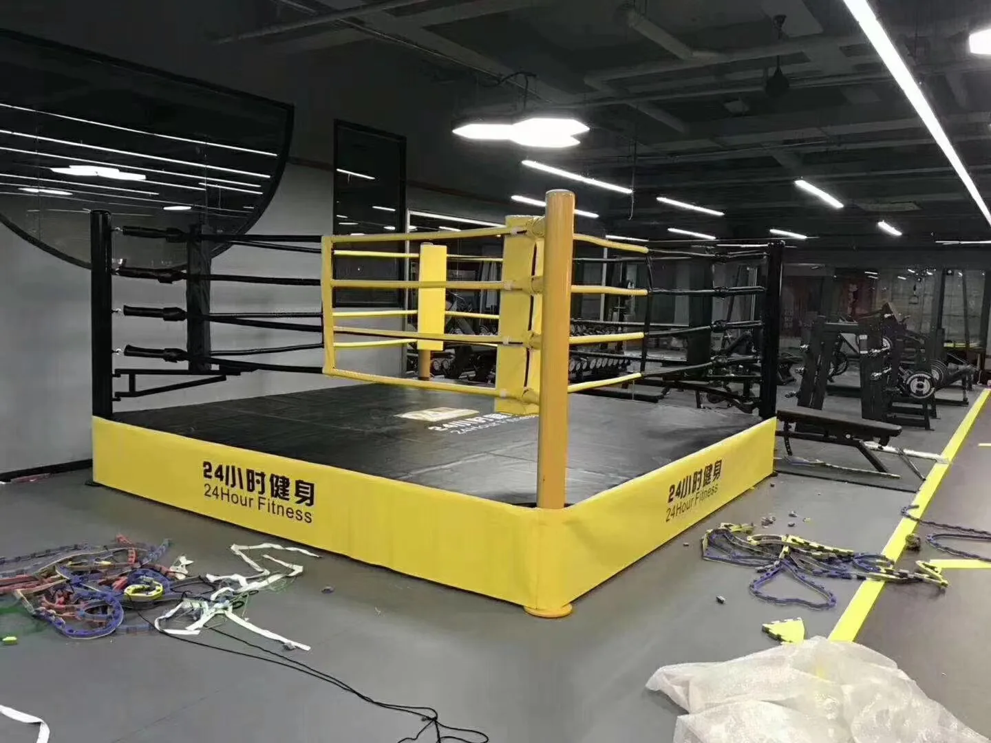 Professional Customized Size Logo Table Flooring Boxing Ring Price PVC Canvas Taekwondo Karate Wrestling Judo Boxing Ring