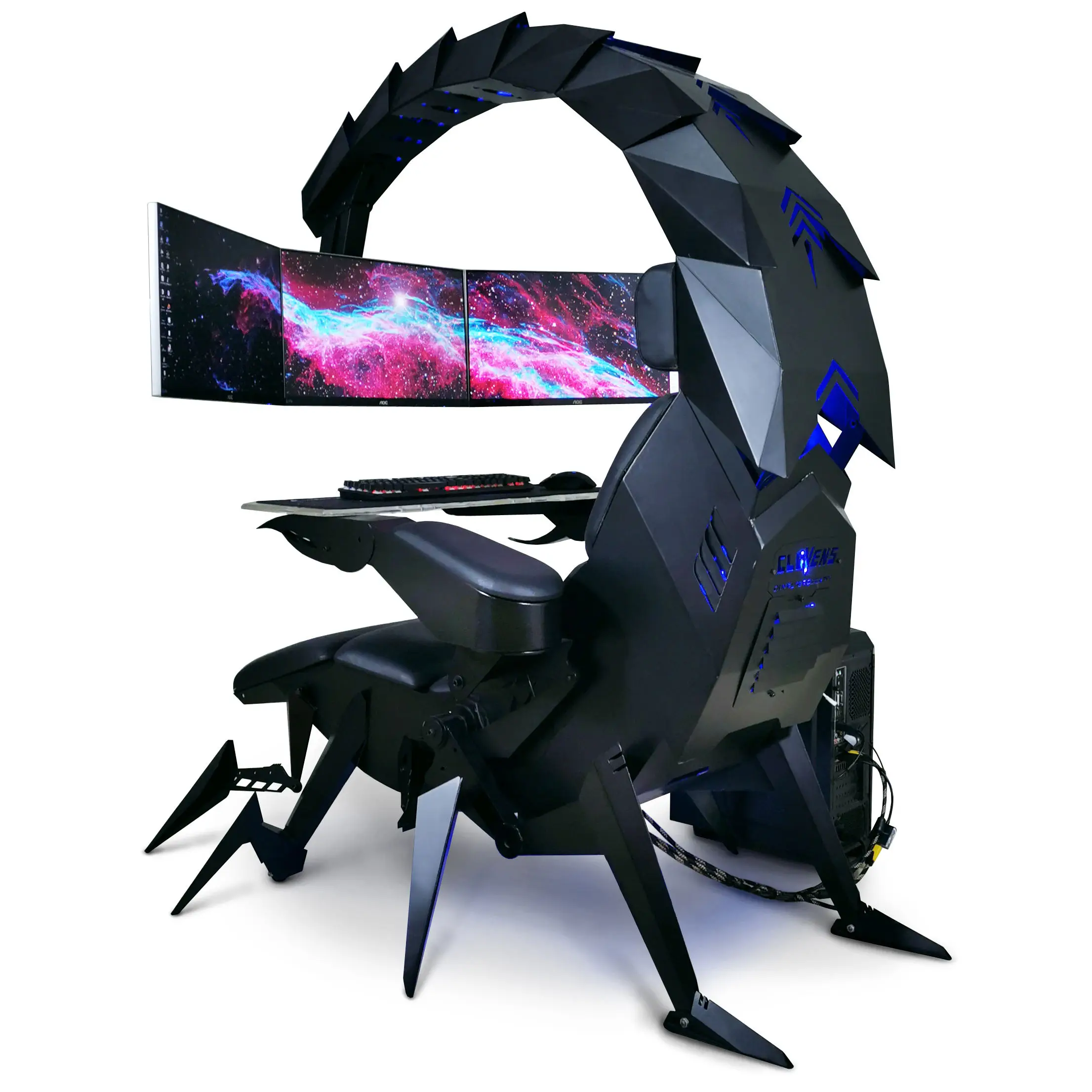 Hot Selling Zero Gravity Scorpion PC Gaming Chair Cockpit Fully Electrical Recline for 3 Monitors Scorpion Chair 997264