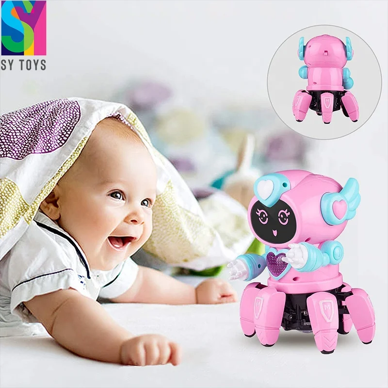 SY 2023 Smart Electronic Dancing Robot Toy for Kids Six Claws with