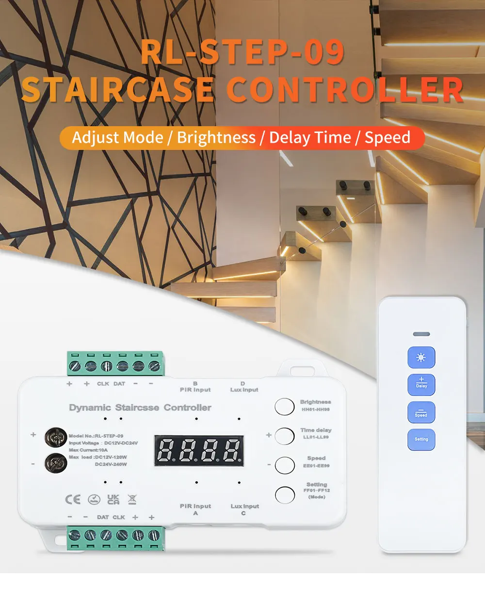 Step09 Dynamic Stair Lighting Controller With Daylight Sensor And