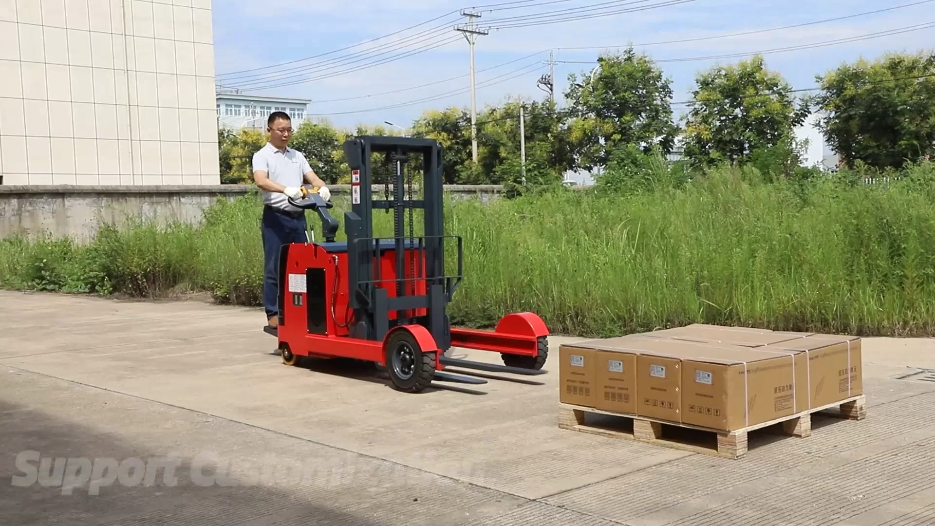 Fully Electric Double Deep Reach Pallet Rack Warehouse Scissor Lifter ...