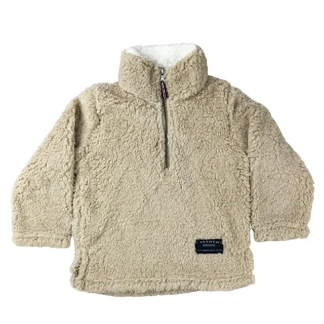 youth monogrammed sherpa pullover