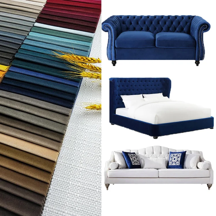 Hometextile Waterproof 100 Polyester Holland Velvet Sofa Fabric Custom