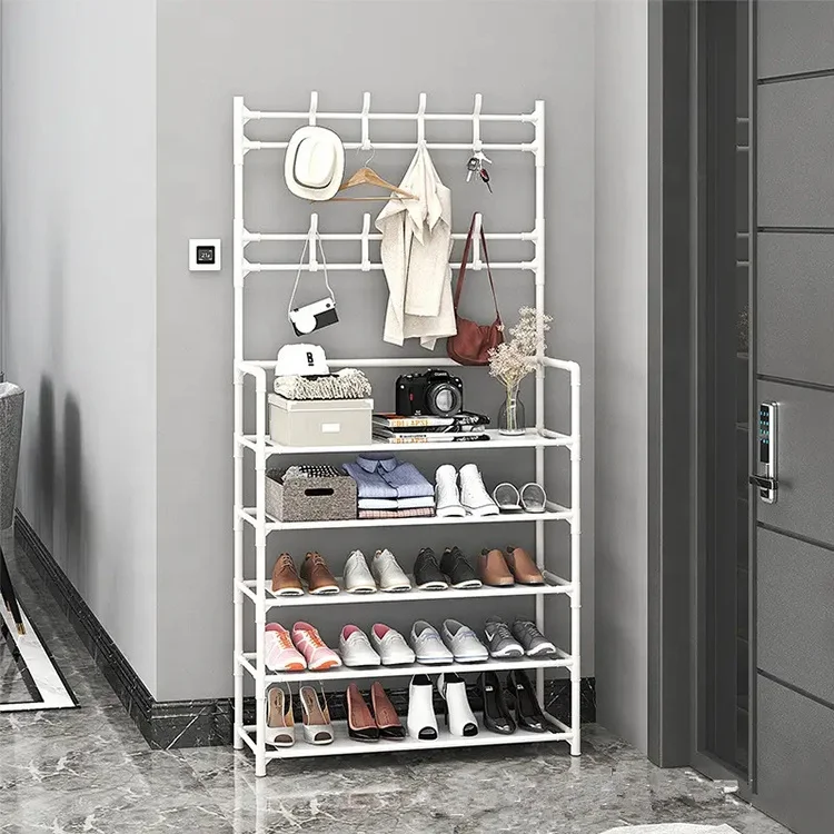 Shoe Racks 5 Tier Layer Modern Living Furniture Holder Shelf Metal Clothes Stands Storage Organizer Shoe Rack for Store Home