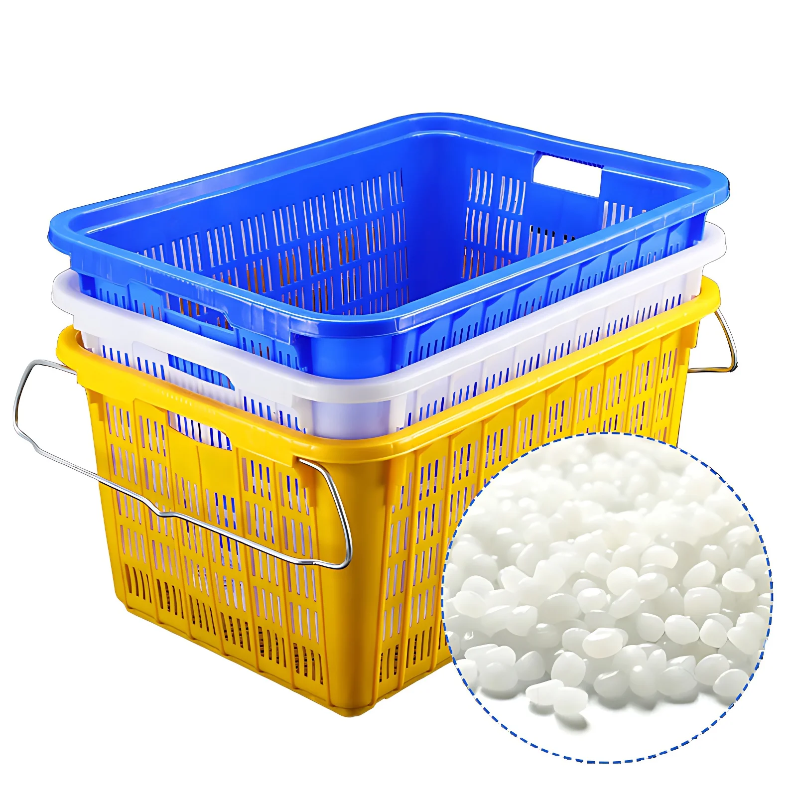 Harvest Plastic Ventilated Box Stack Nest Transport Mesh Crate Basket ...