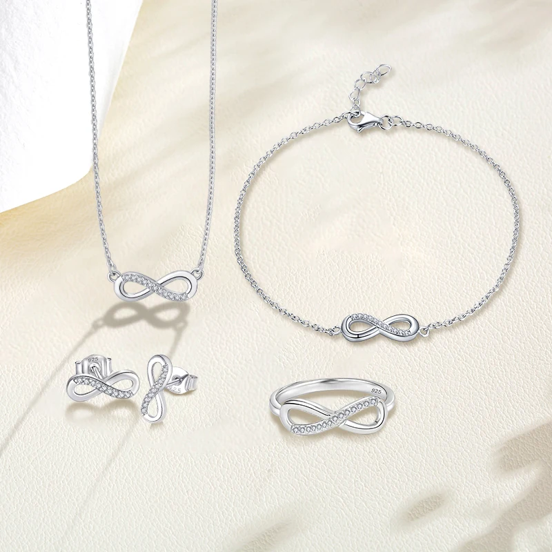 Ensemble Bijoux Femme En Argent 925 - Coeur, Bague Et Boucles D'oreilles, Neuf Sans Emballage