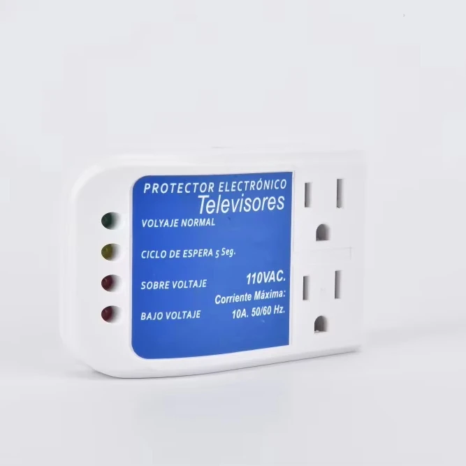 American Style Two Plug Voltage Protector with Indicator Light for Household Voltage Protection Against Surges