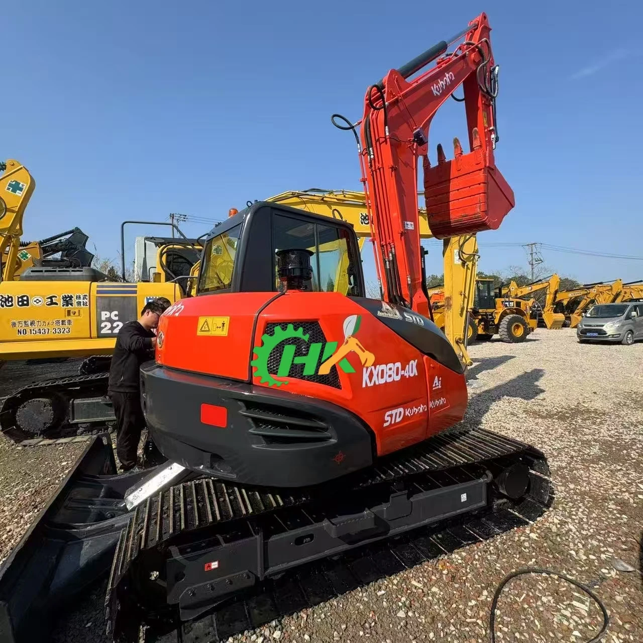 HANG KUI   Kx080-4 8Tons 95%new Original Japanese with EPA,CE Agricultural Used  Kx080-4 Excavator for Digging