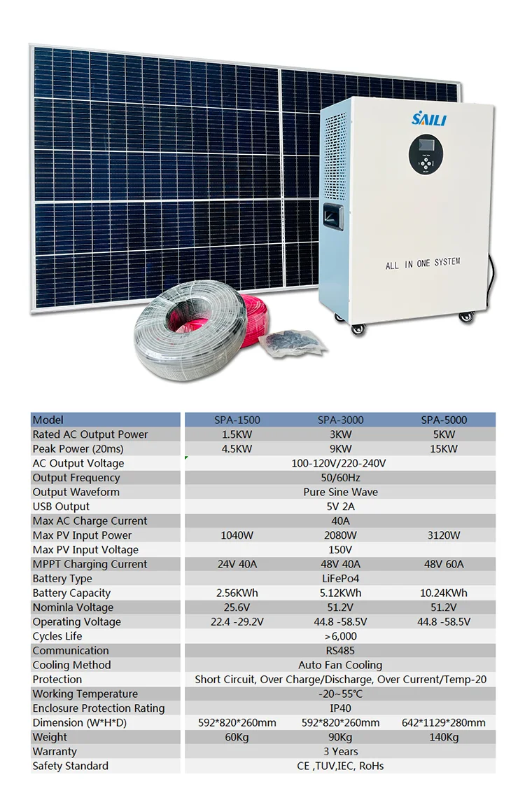 Energy Off Grid Solar Power System1.5kw 3kw 5kw Home Solar Panel Kit ...