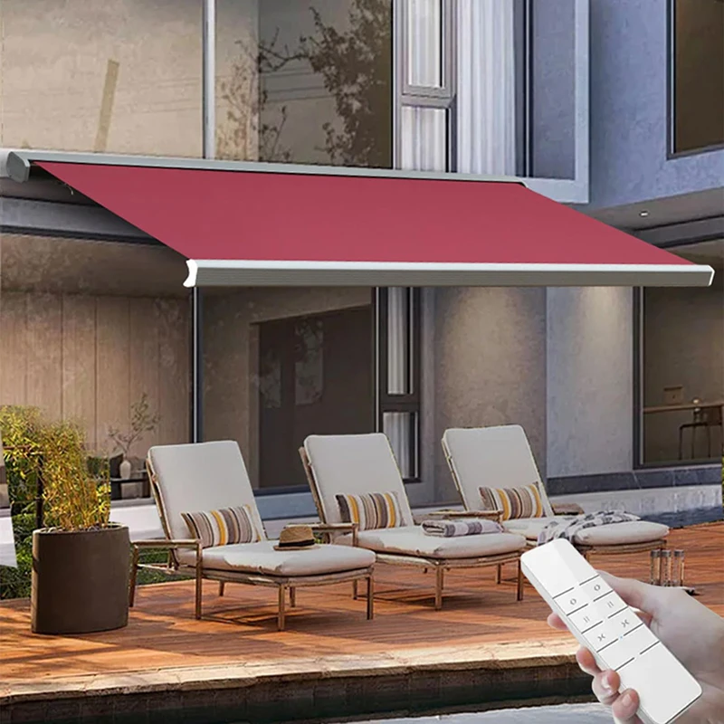 Retractable Waterproof Canopy Balcony Awning Full Cassette Motorized Awning for Outdoor
