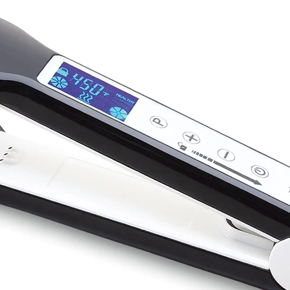 Fast Heating Customized Titanium LCD Display Hair Straightener Best Magic Flat Iron mac Hair Straightener