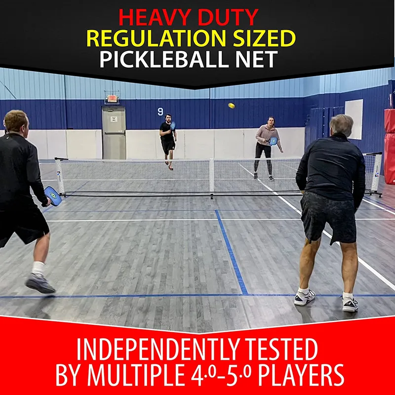 Tpn01b Portable Pickleball Net System With Wheels,Regulation Size 22ft