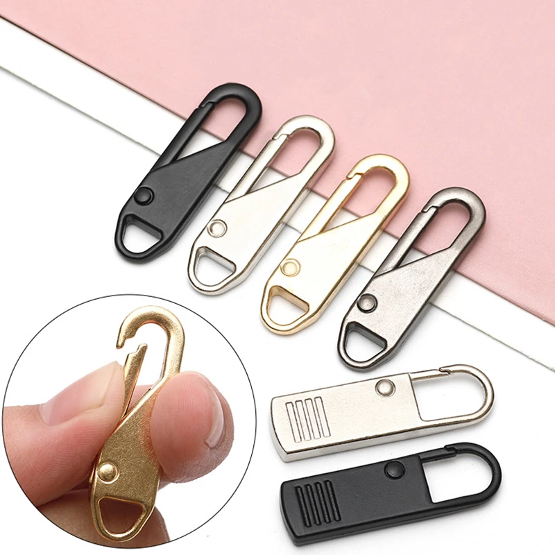 High Quality Removable Portable Zip Pullers Replacement Detachable Zipper Head Sliders for Metal Zippers