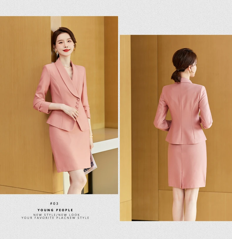 High-Grade Women's Fashion Commuter Tooling Slim Skirt Suit Broadcast Art Test Host Work Uniform