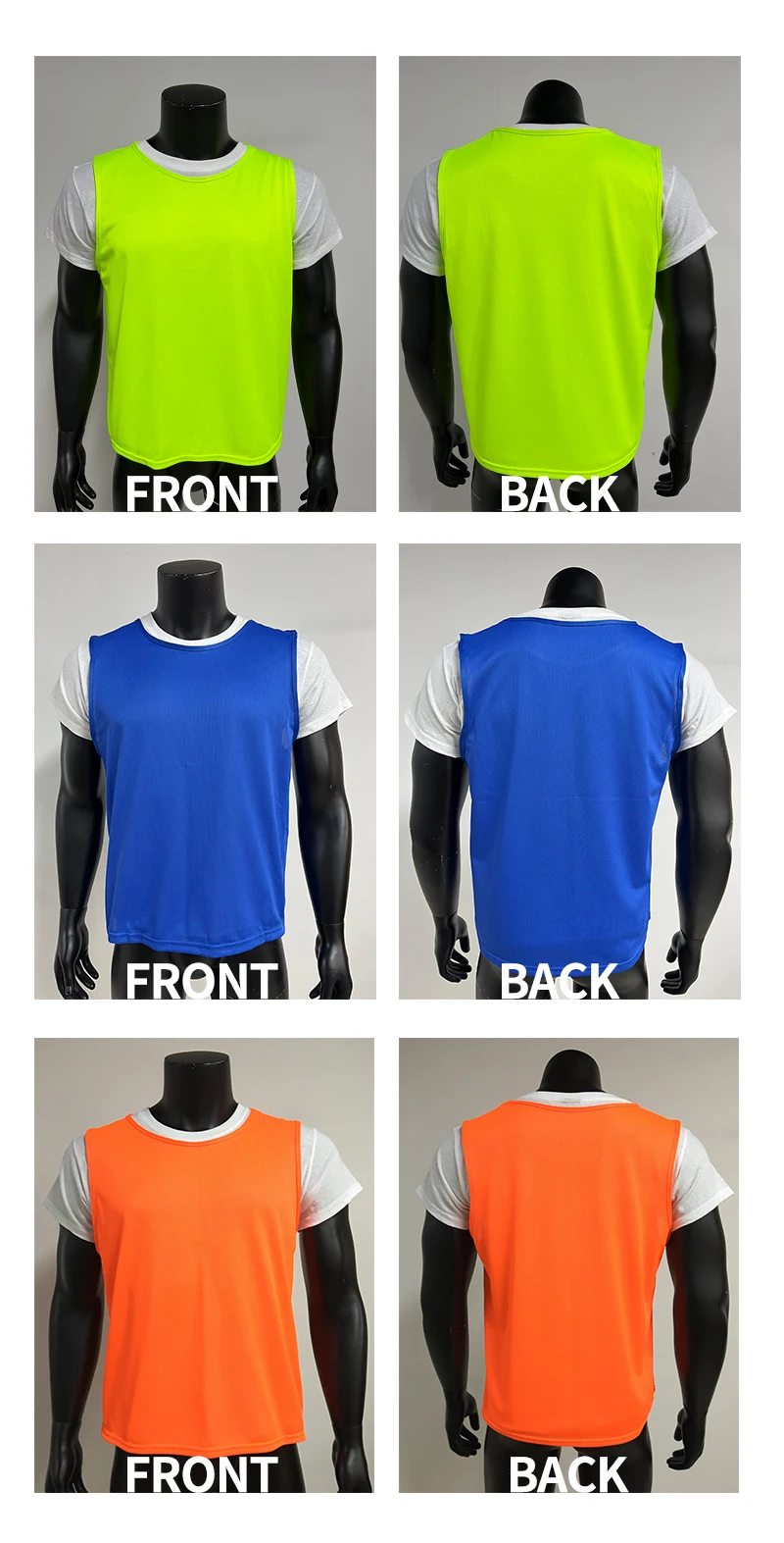 Custom Breathable Soccer Training Vest Football Pinnies Cheap Football Vest Mesh Soccer Vest