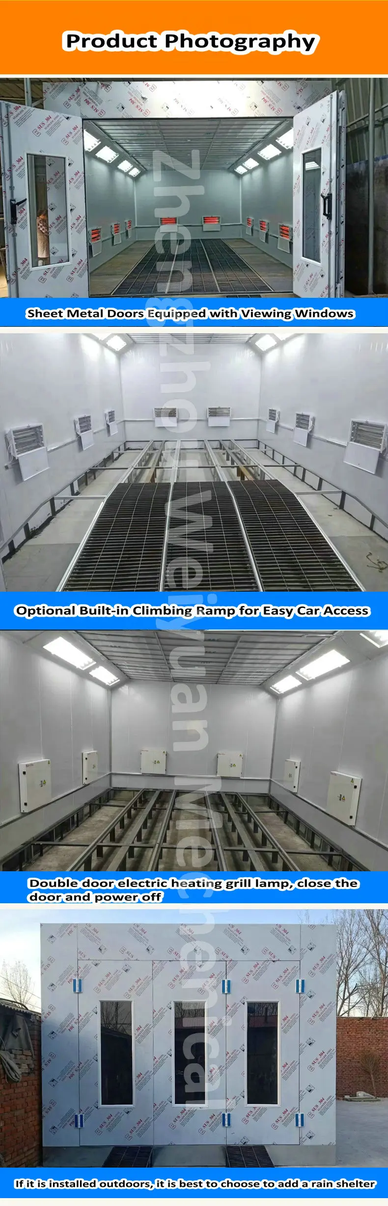 Customized Diesel Oil Used Spray Booth Car Spray Booth For Sale/spray