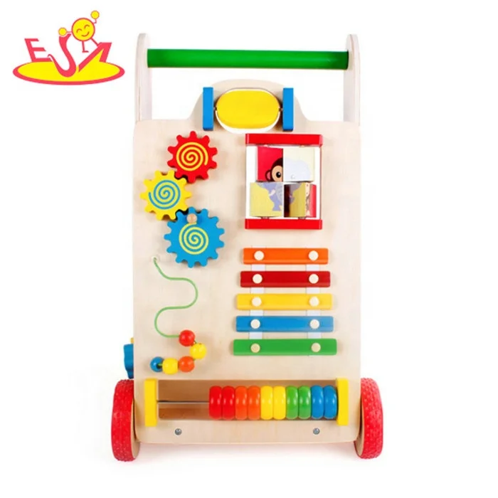 New Design Wooden Baby Standing Walker Toy with Hihg Quality W16E109