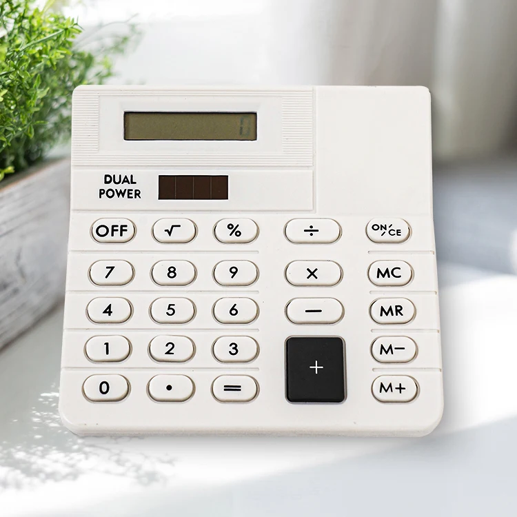 Wholesale Solar Powered Office Dedicated High Aesthetic Desktop 8 Digit Large Screen Finance Student Calculator