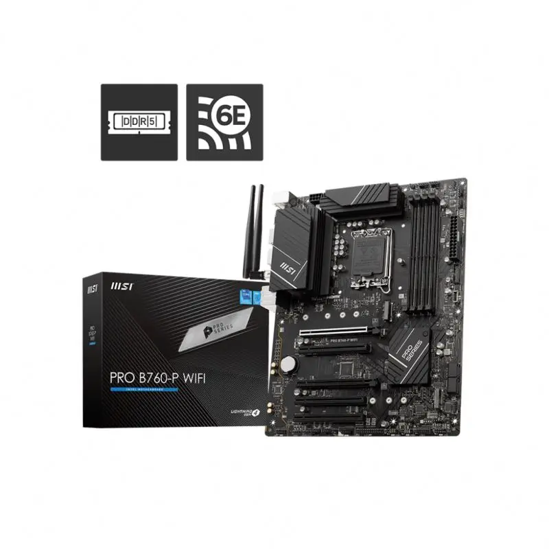 MSI PRO B760-P WIFI - Gaming PC Motherboard with Intel Z760 Chipset