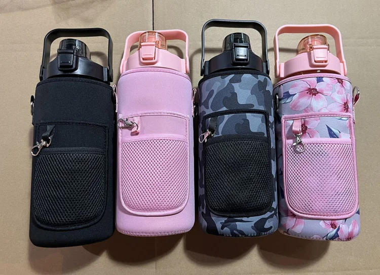 Бутылка для воды для спортзала, фитнеса, спорта, 64 унции, 2 л