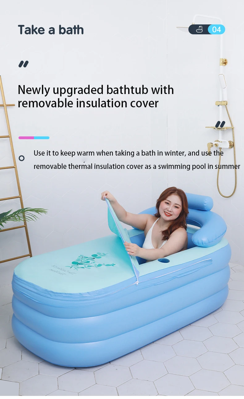 Inflatable Ice Bath Tub With Chiller,Ice Bath Inflatable Barrel,Hot Tub ...