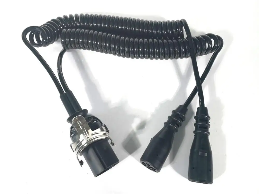 24 В цена 15 булавки + 7 Электрический прицепы кабель барабаны грузовик спиральный с литой разъем