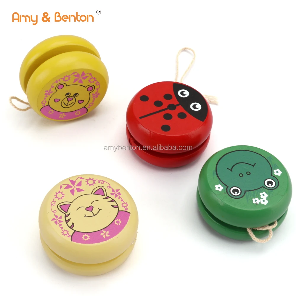 
 Сувениры для вечеринок развивающие игрушки Дерево гироскоп мультфильм в форме животных Деревянный йо от amybenton  