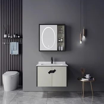waterproof wooden storage floor standing bathroom vanity cabinets furniture with under sink