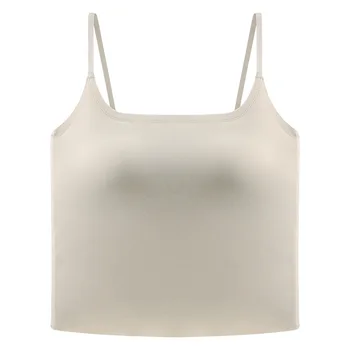Summer Outer Wear Small Sling Inner Wear Vest Style Bra Strap Chest Pad Underwear Women's Beauty Back Glossy Thin