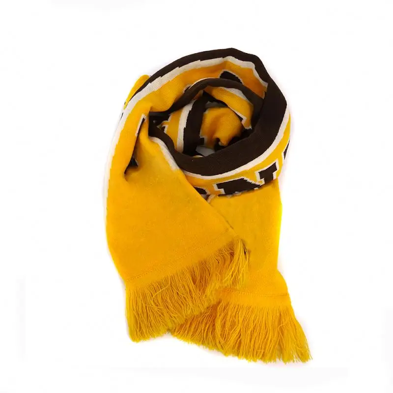 Cheap Premium Acrylic Knit Jacquard Fans Scarf Football