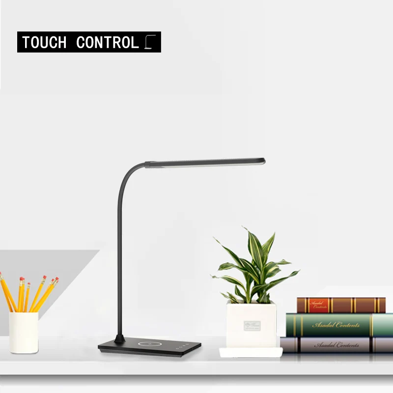 New products Dimmable Touch with USB Port Lamp Wireless charge led Desk Lamp