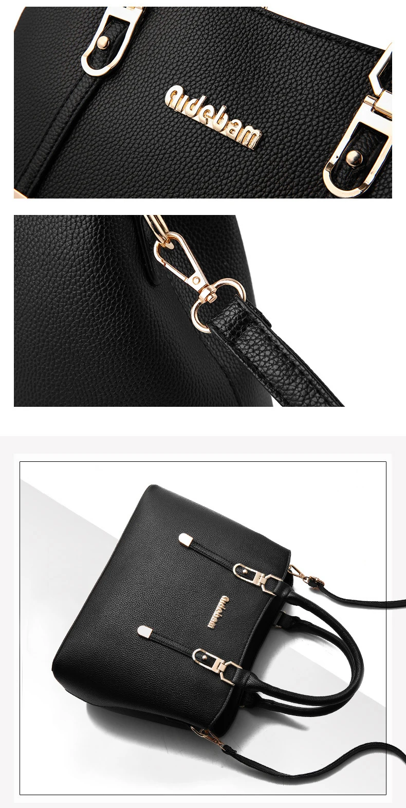 Custom Wholesale Multiple Interior Pocket Accept Branded Designer Large Luxury Pu Bags Ladies