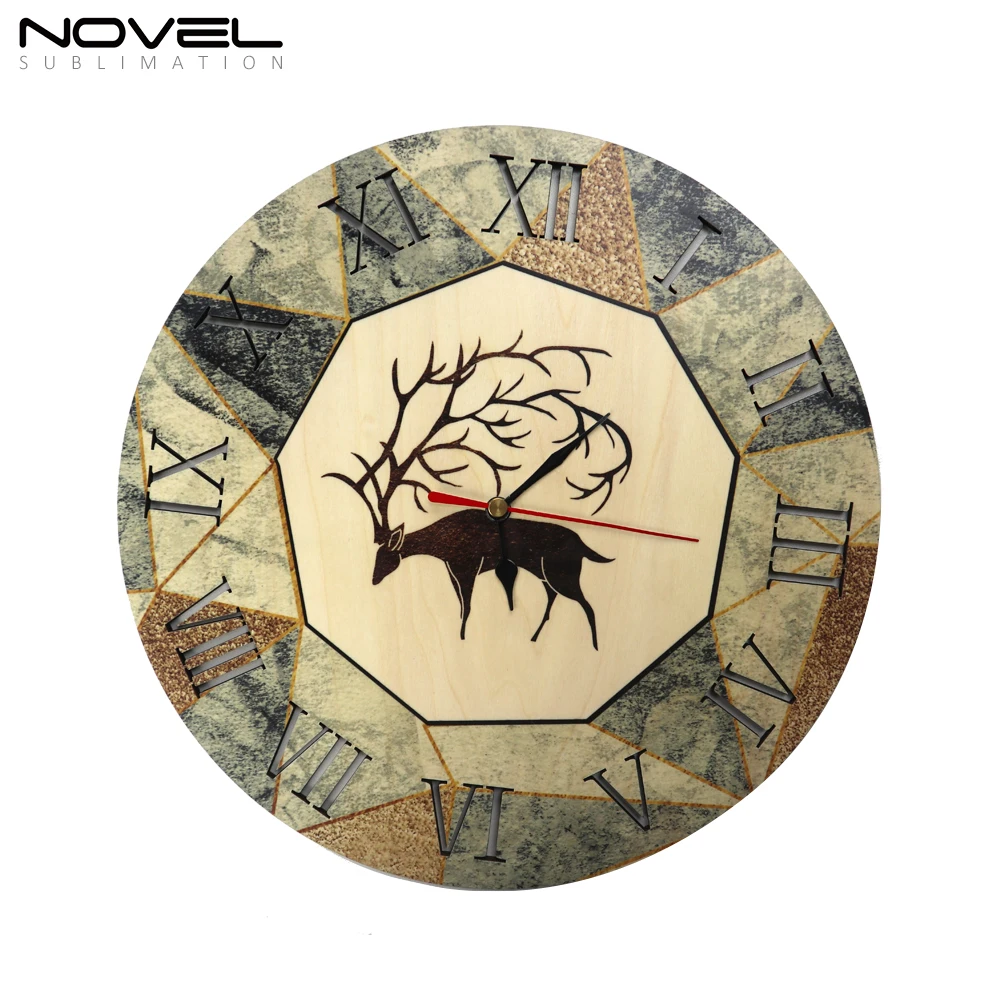 China Supplier Various Shapes Available For Customization New Luxury Wall Clock High Quality Wholesale Sublimation Wooden Clock Buy Sublimation Wood Clocks