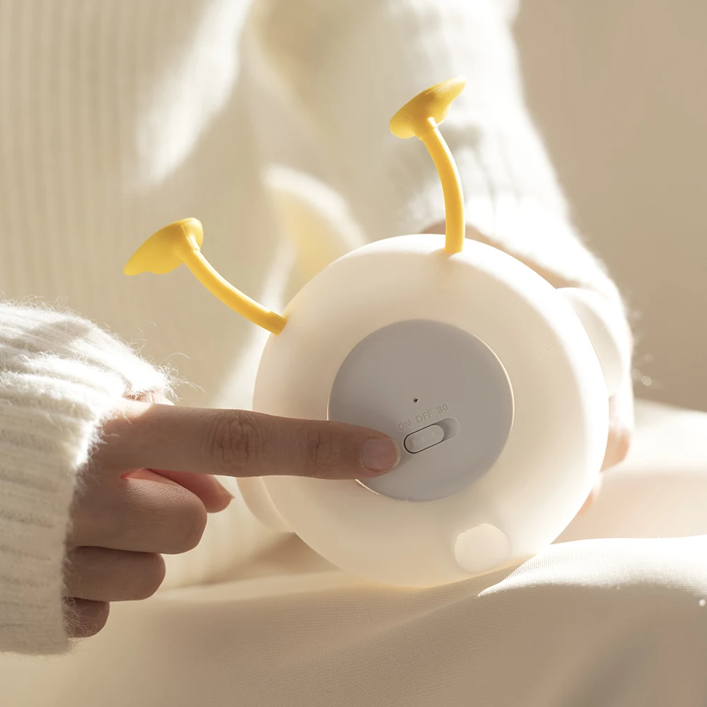 USB Rechargeable LED Silicone New Design Night Lamp Flower Duck New Fashion Soft Nursery Night Light Bedside Light for Kids