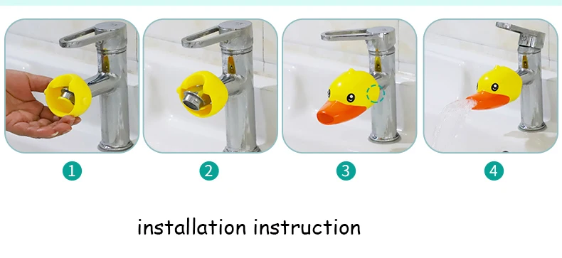 Probebi Eco-Friendly Kids Faucet Extender Cartoon Animal Style Bath Protector Safe Convenient PP Silicone Tap Cover for EVA