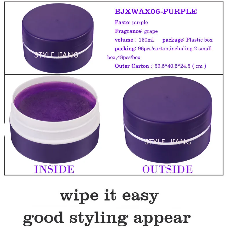 150ML Strong Hold Men Hair Wax Gel Firm Edge Control Hair Pomade Hair Styling Products
