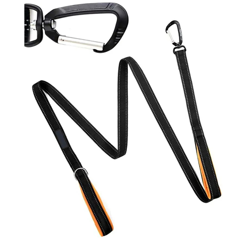 Прочный 6-футовый неопреновый поводок для собак с двойным поводком и карабином