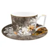 brown cup&saucer