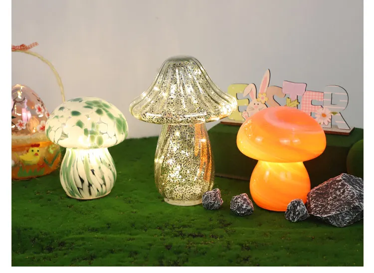 Manufacture decorated artificial big led 3D hand blown glass easter eggs for sale details