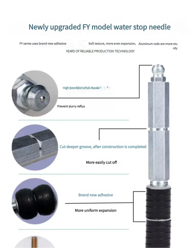 High-Pressure Injection Packer Waterproof and Leak-Proof Water Stop Grouting Needles