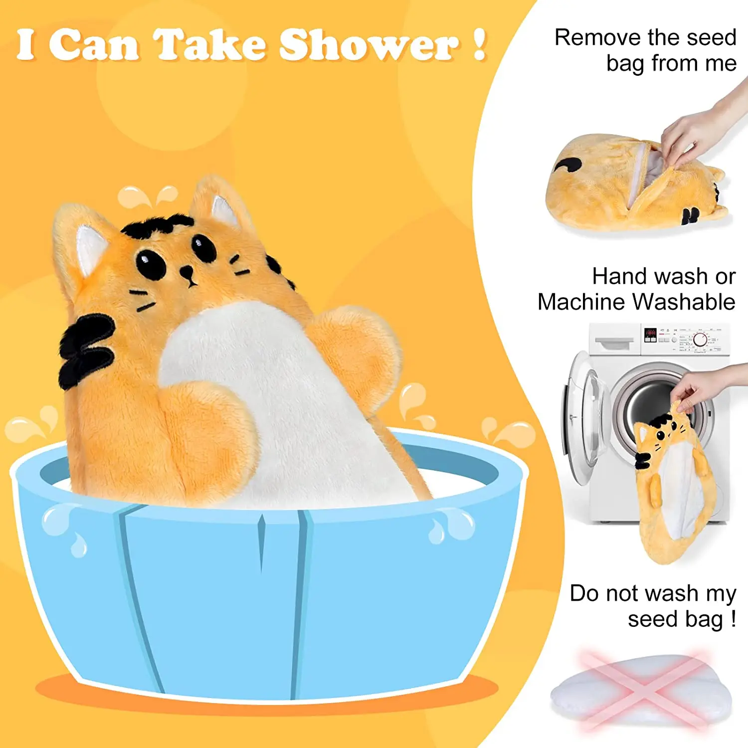 Microwavable Warm Weighted Plush Stuffed Animal Heating Pad Hot And Cold Pain Relief Baby