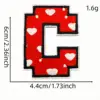 Autocollant en tissu lettre anglaise c