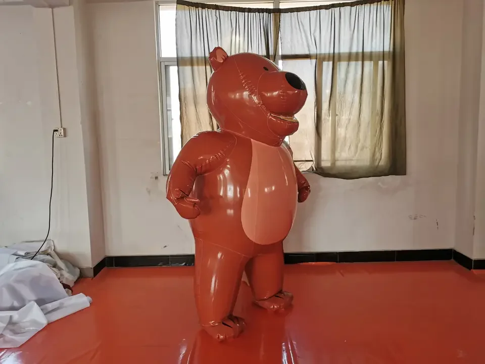 Customizable PVC Inflatable Brown Bear Suit Big Animal