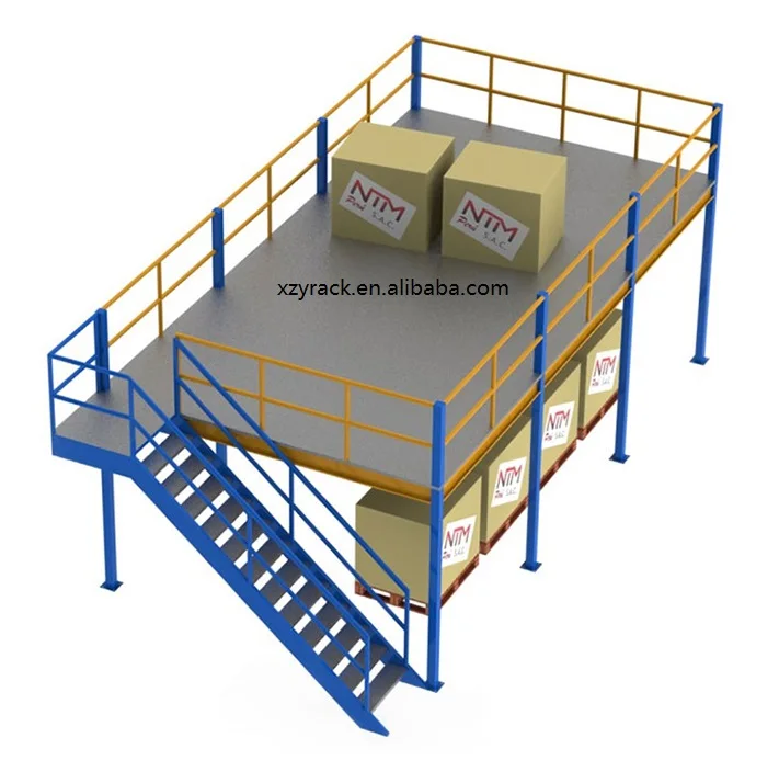 Metal Mezzanine 2 Floor Decking System with Lift