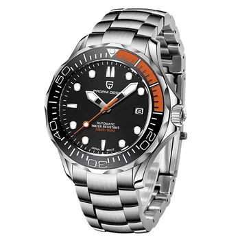 Hot selling Pagani Design 1667 Luxury Automatic Mechanical Sports Watch Stainless Steel Strap 10BAR Waterproof Men's Watch